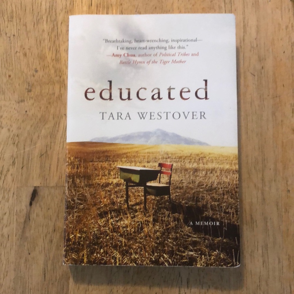 Educated by Tara Westover - Brown Cover Memoir